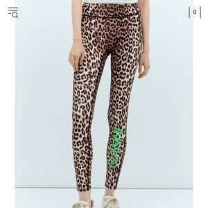 GANNI brown active leggings